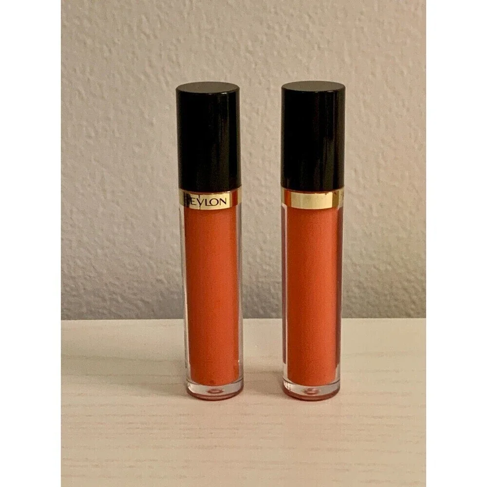 2X SET Revlon Super Lustrous Lip Gloss 243 Solar Coral NEW